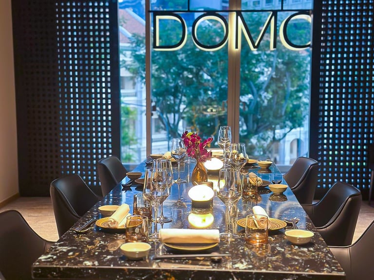 Private dining atmosphere