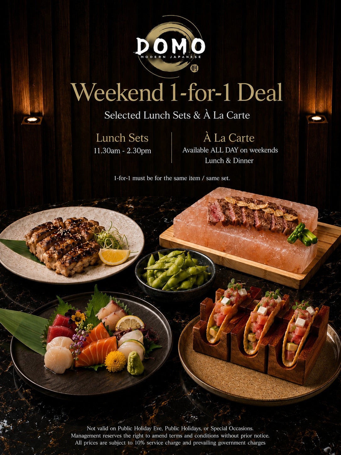 DOMO Weekend 1-for-1 Promotion
