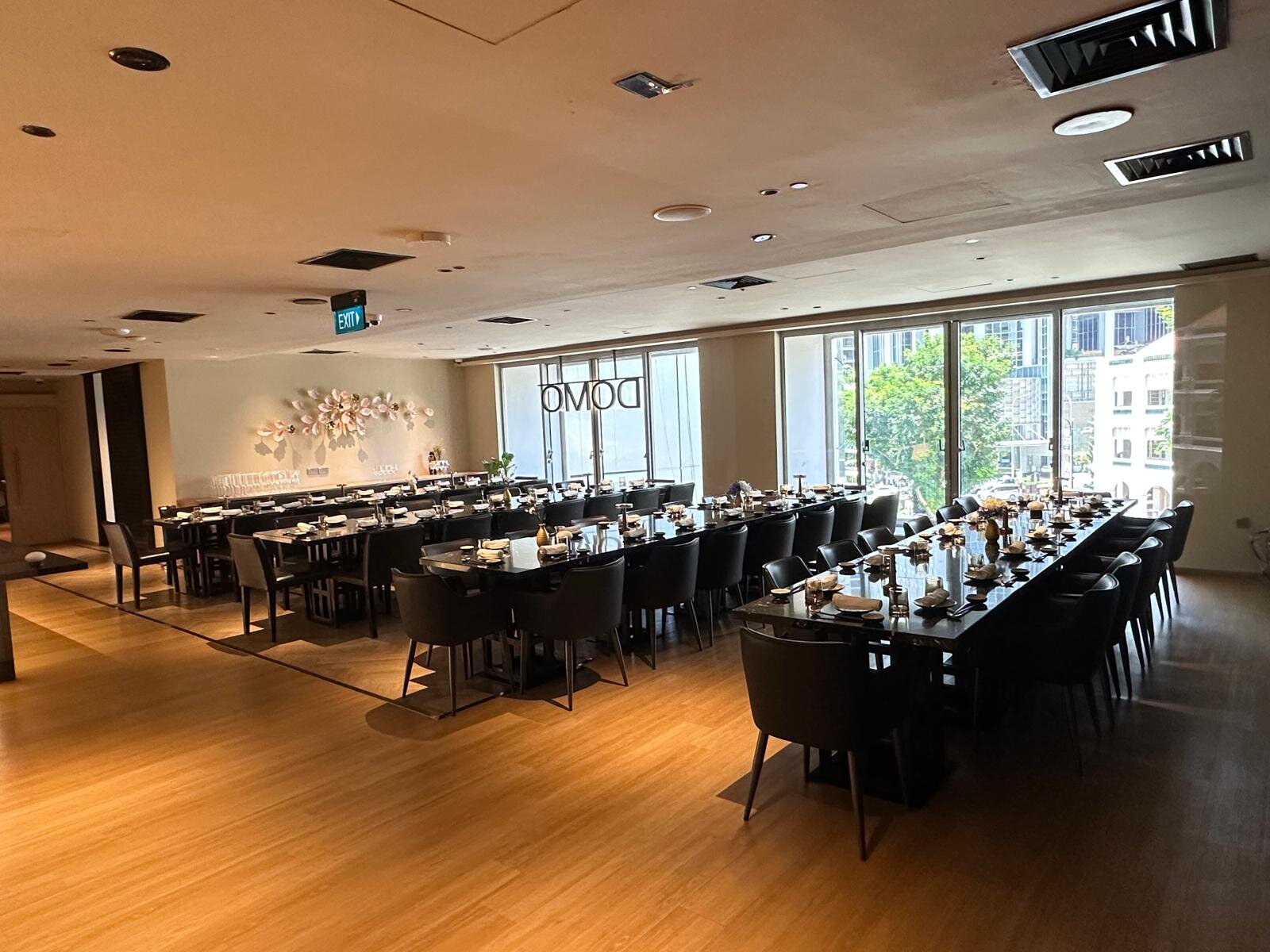 DOMO Private Space — 60-65 pax banquet setup